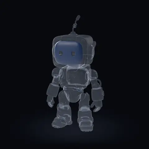 ロボットの3MFのスロット5を不透明で、ほかのスロットを透明なガラスとして表示:スクリーン